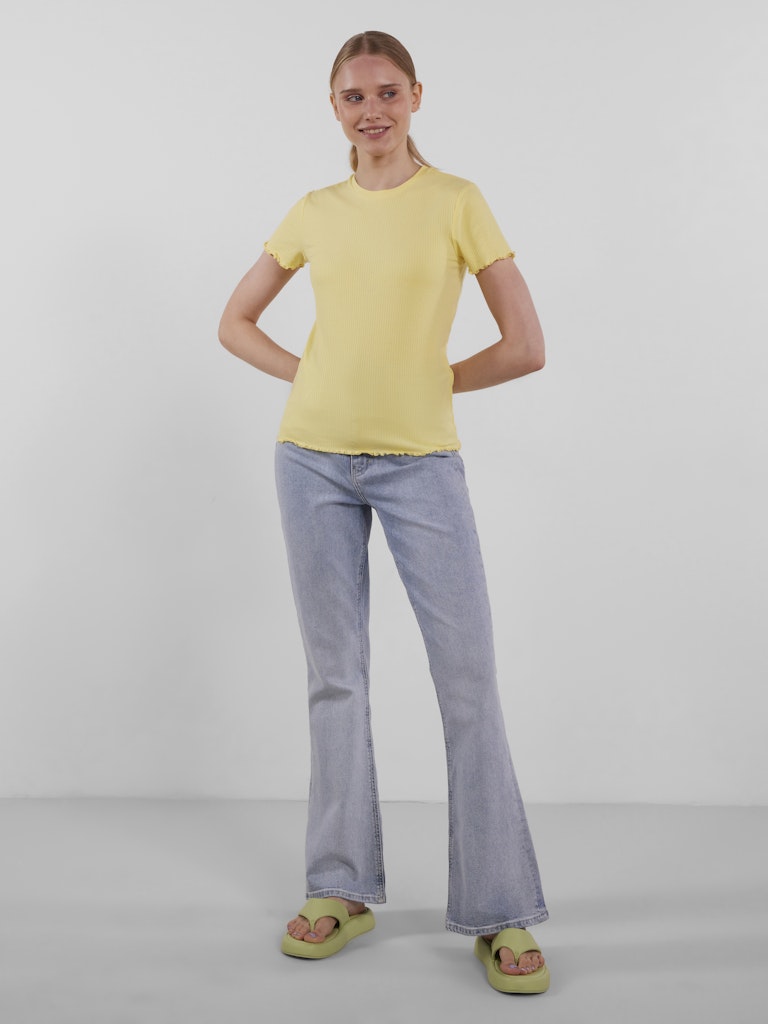 "PCNICCA" SS O-NECK TOP JRS NOOS gelb