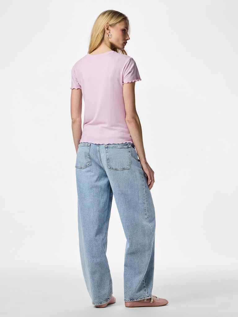 "PCNICCA" SS O-NECK TOP JRS NOOS winsome orchid