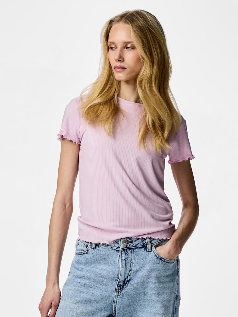 "PCNICCA" SS O-NECK TOP JRS NOOS winsome orchid