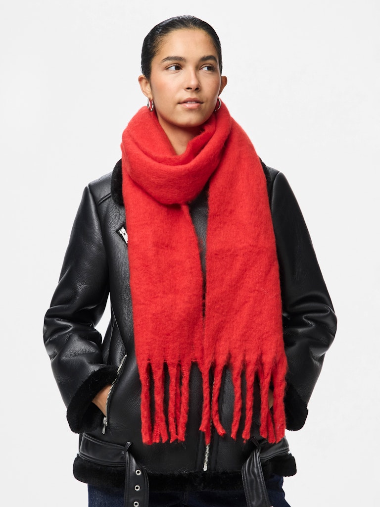 Pieces "Bea" Long Scarf rot