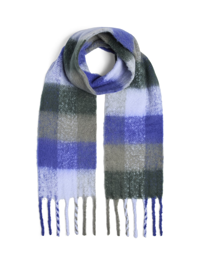 Pieces "Bea" Narrow Long Scarf blau