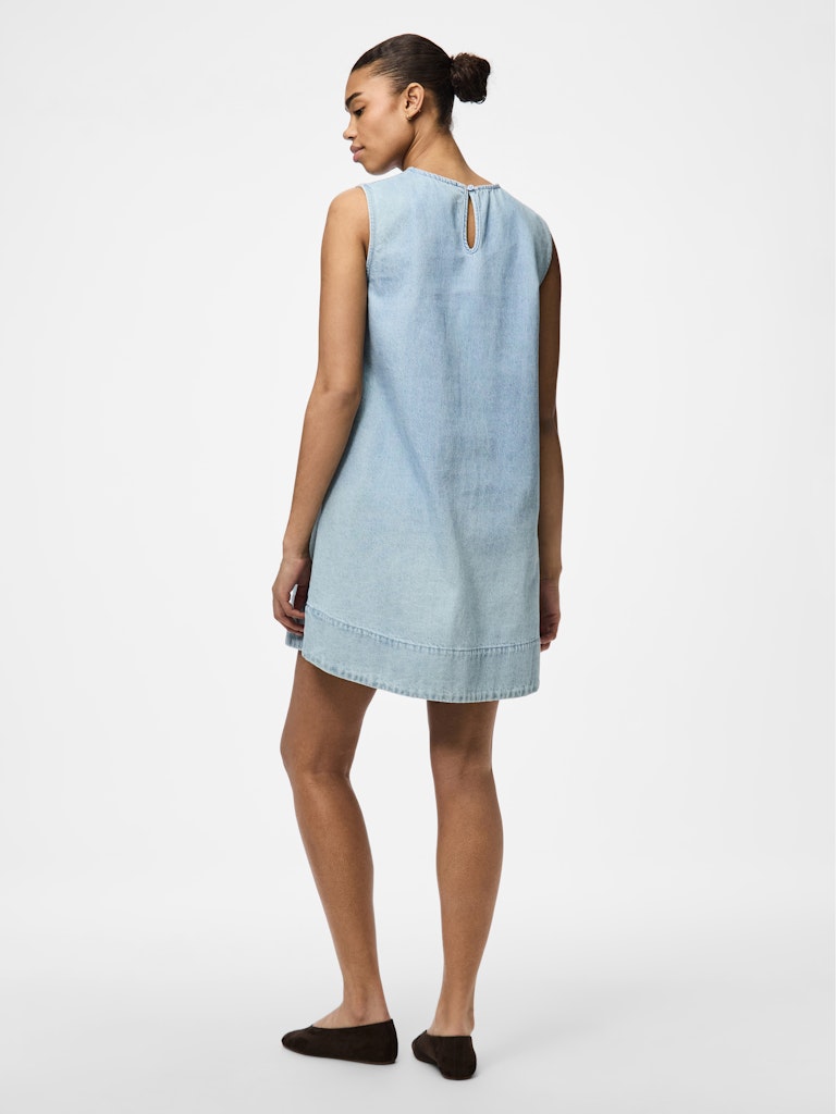 "PCFLORA" SL MINI DENIM DRESS NOOS