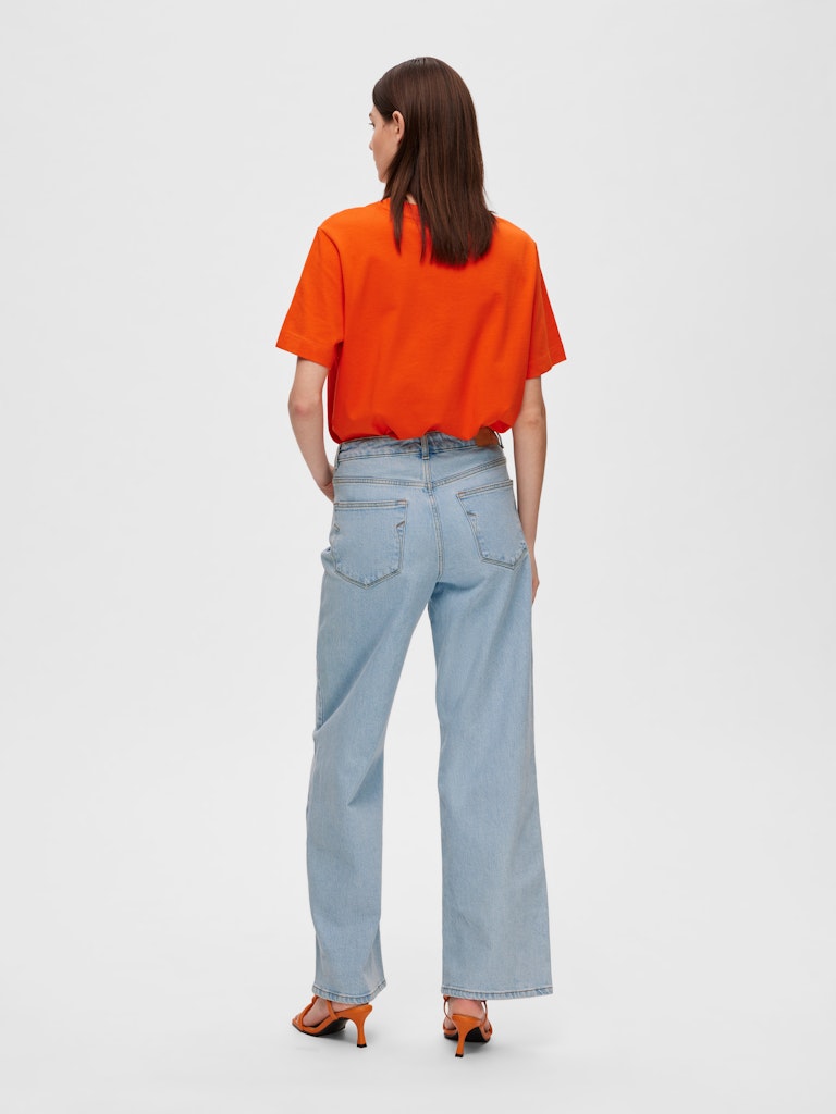 Selected Femme "Alice" Wide Lon Sky Blue Jeans