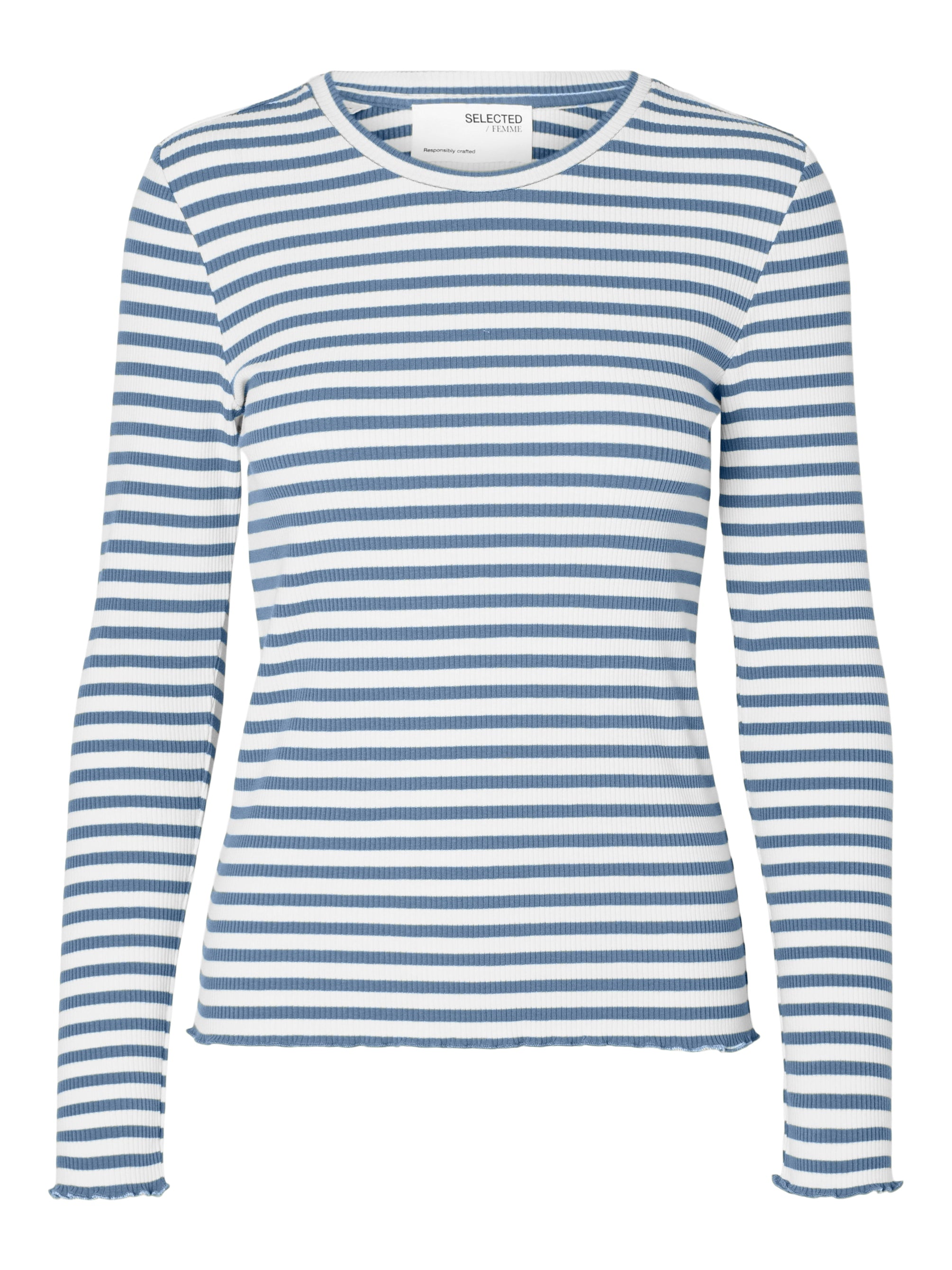 Selected Femme "Anna" Crew Neck Tee blue