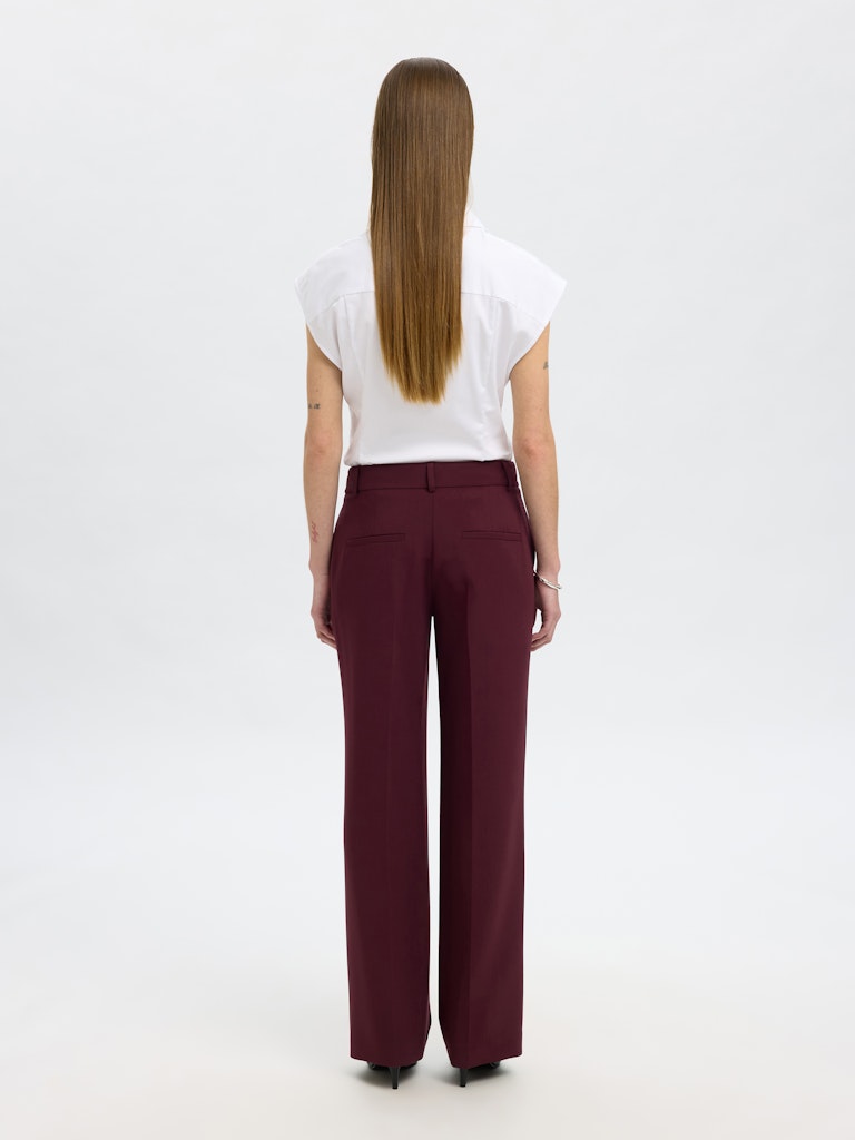 Selected Femme "Rita" Wide Pant bordeaux