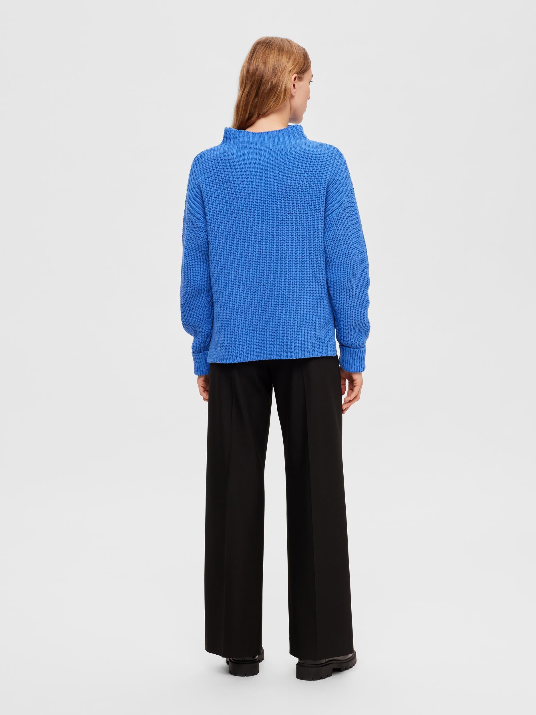 Selected Femme "Selma" Knit Pullover blue