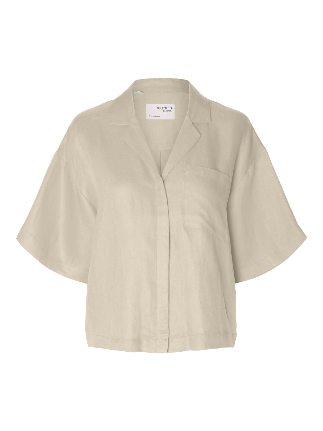 Selected Femme "Lyra 2/4 Boxy Linen Shirt