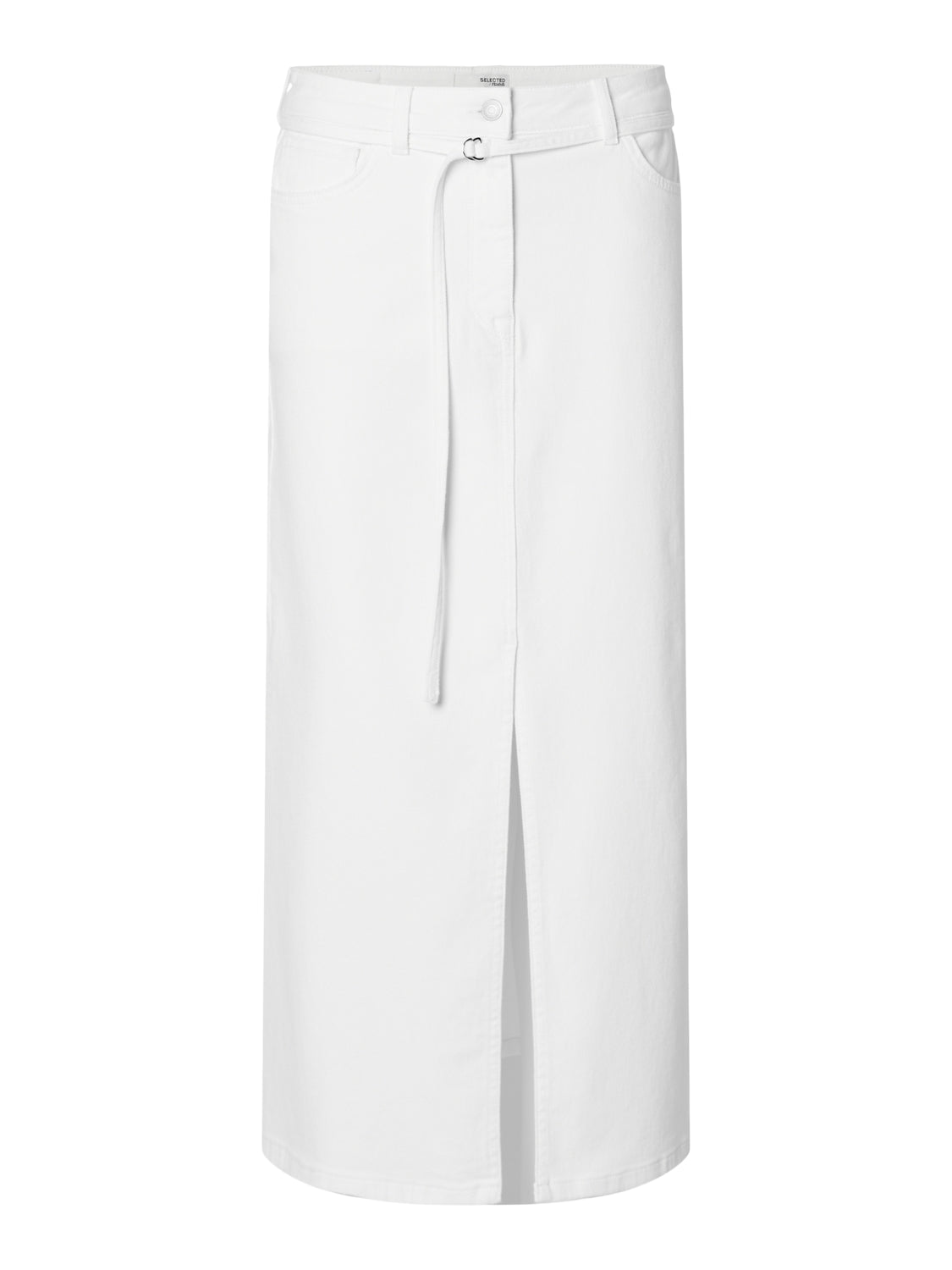 Selected Femme "Lexia" White Denim Column Skirt