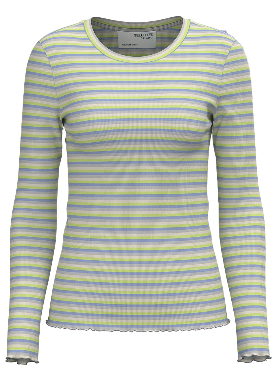 Selected Femme "Anna" Crew Neck Tee grün