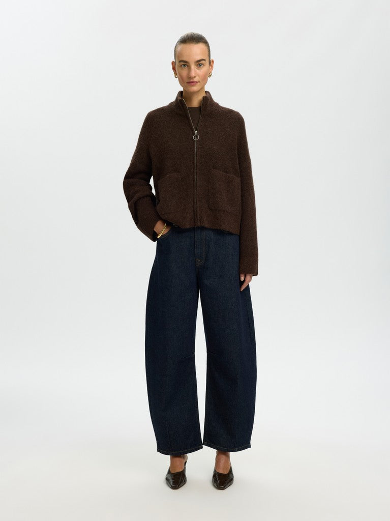 "SLWSIA" RAS LS KNIT ZIPPER CARDIGAN NOOS