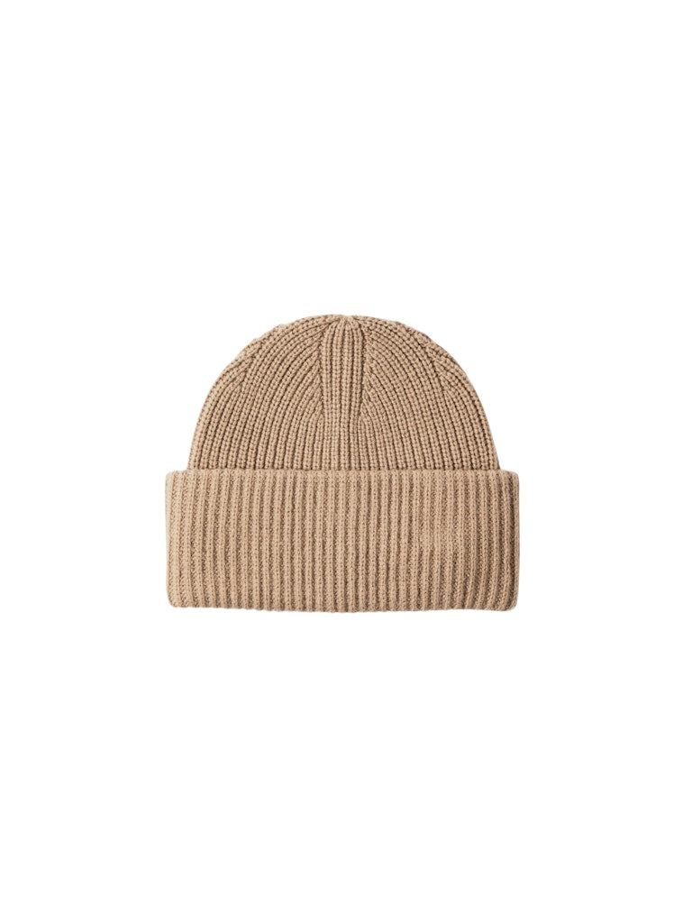 Selected Femme "Mary" Knit Wool Beanie beige