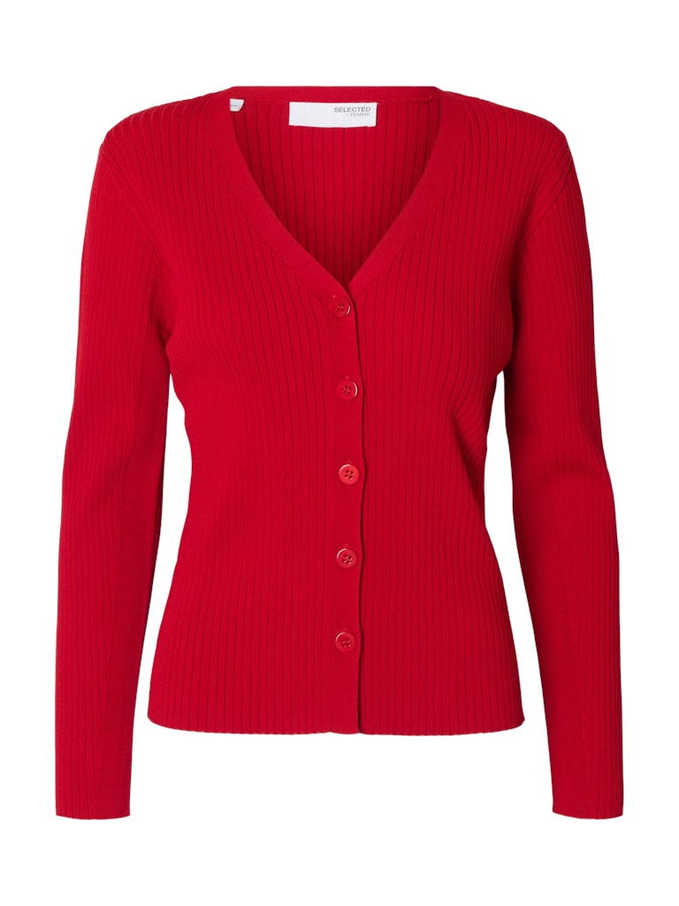 Selected Femme "Carly" Knit Cardigan rot