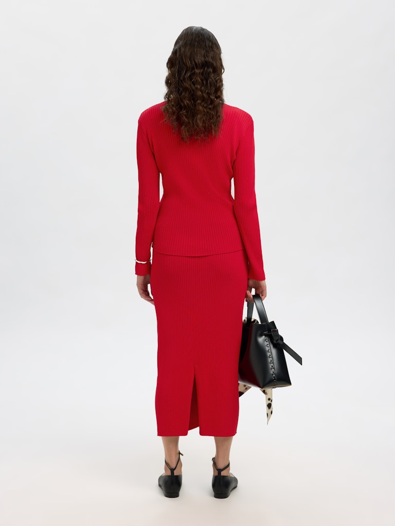 Selected Femme "Carly" Knit Cardigan rot