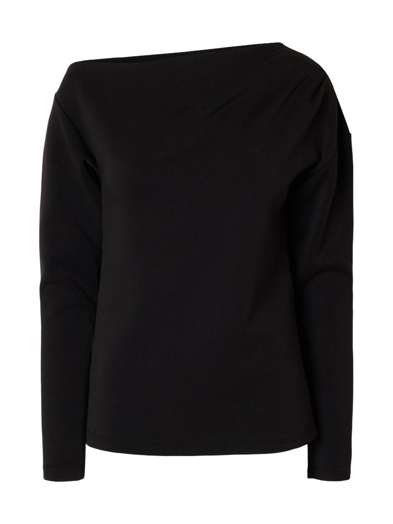 Selected Femme "Tenny" Draped Top black