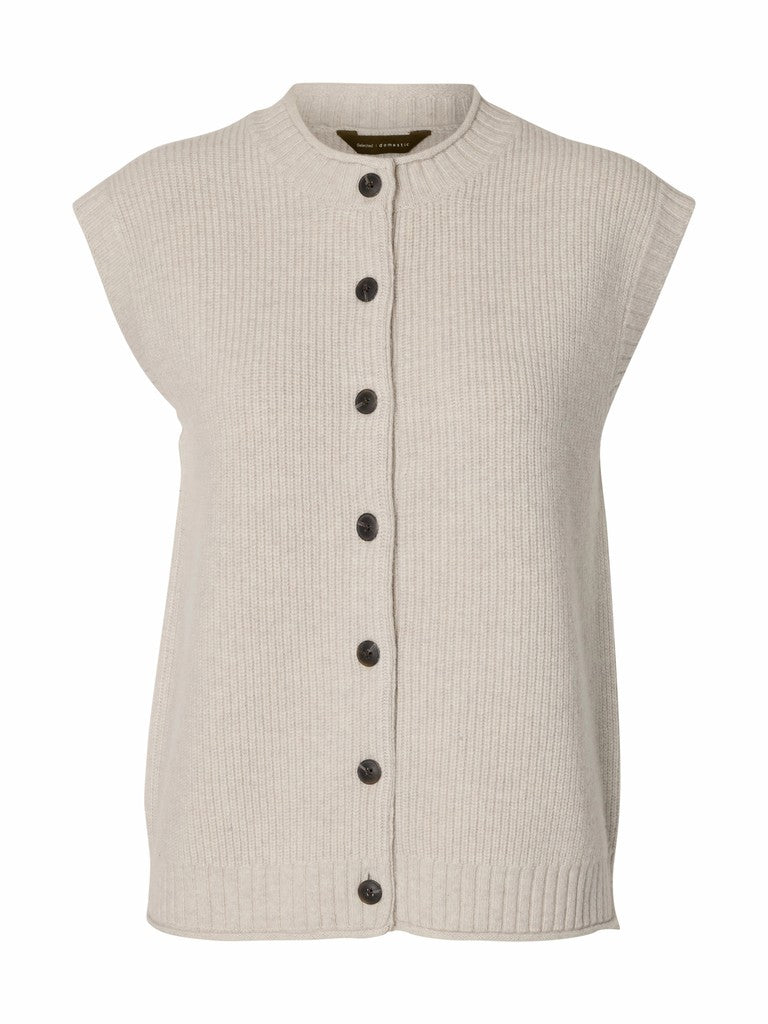 "SLWNATHIA" DOMESTIC WOOL KNIT VEST