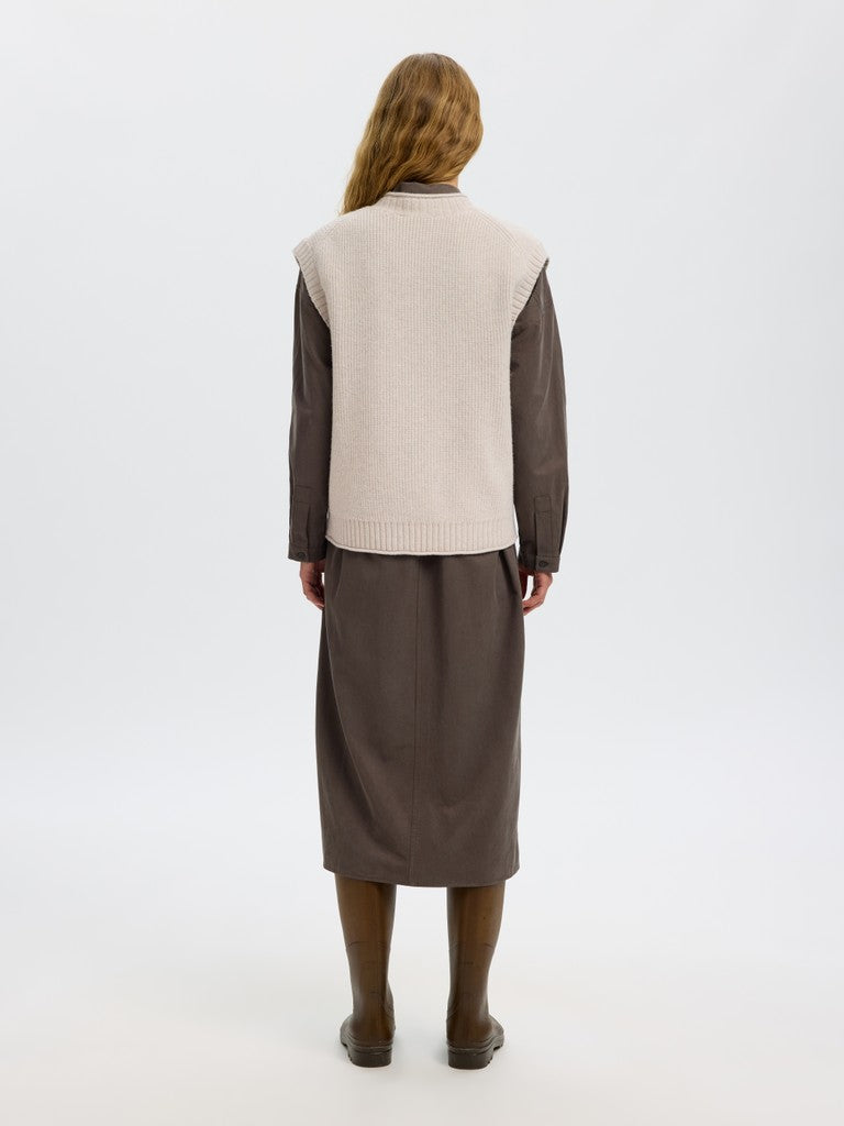 "SLWNATHIA" DOMESTIC WOOL KNIT VEST