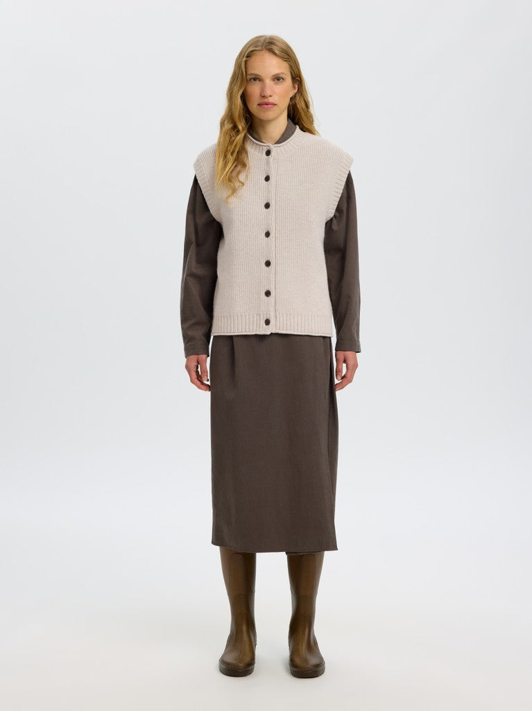 "SLWNATHIA" DOMESTIC WOOL KNIT VEST