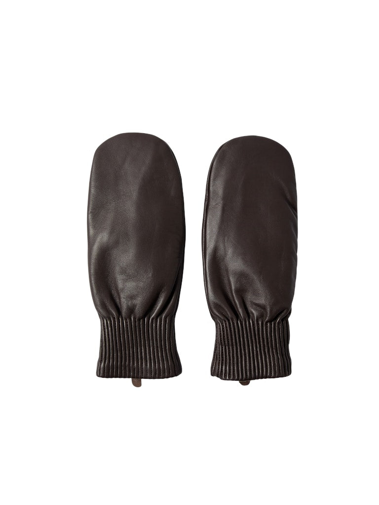 Selected Femme "Olga" Padded Leather Minttens