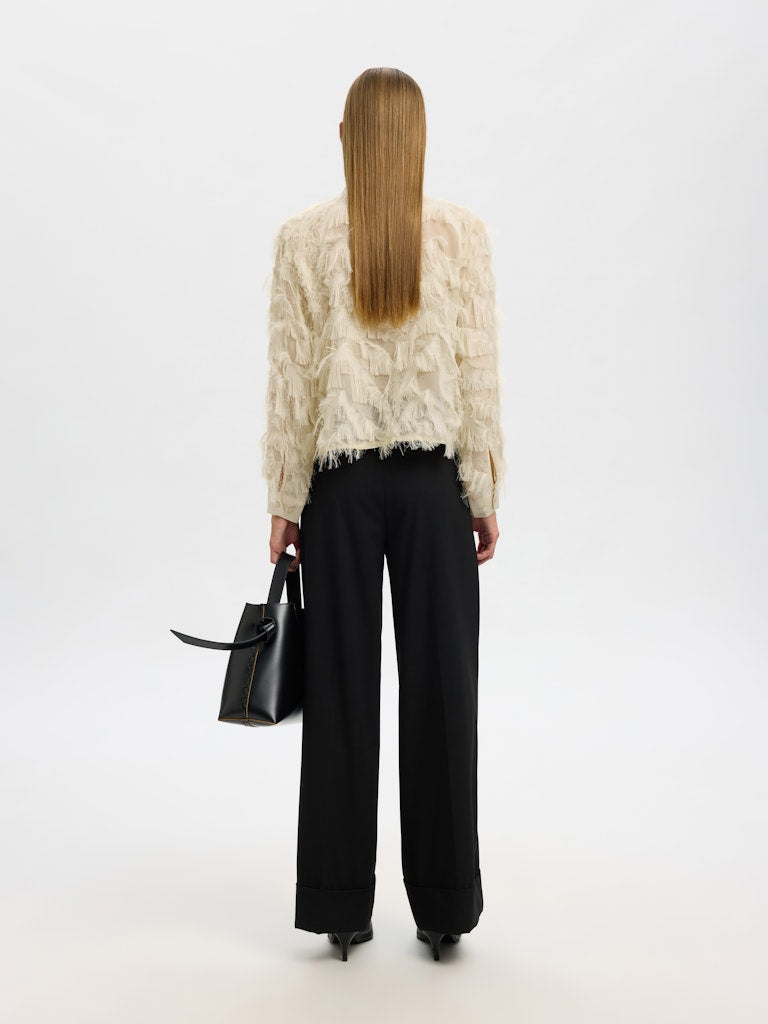 Selected Femme "MyLine" Fluffy Cropped Shirt
