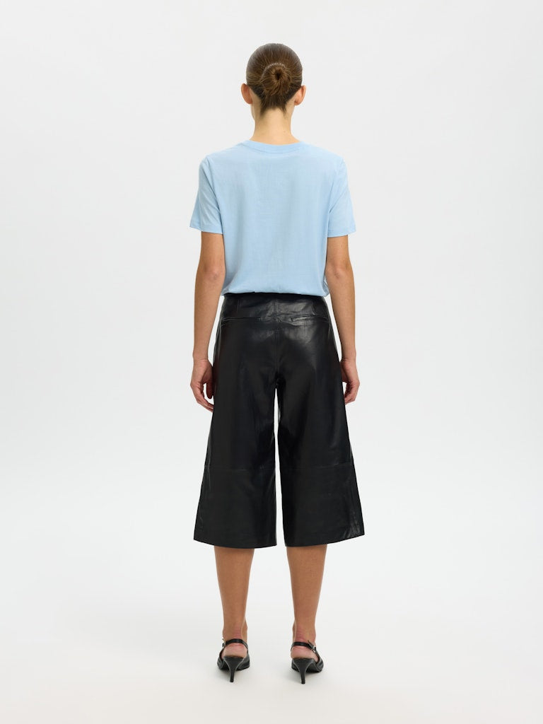 Selected Femme "Essential" O-Neck Tee blau