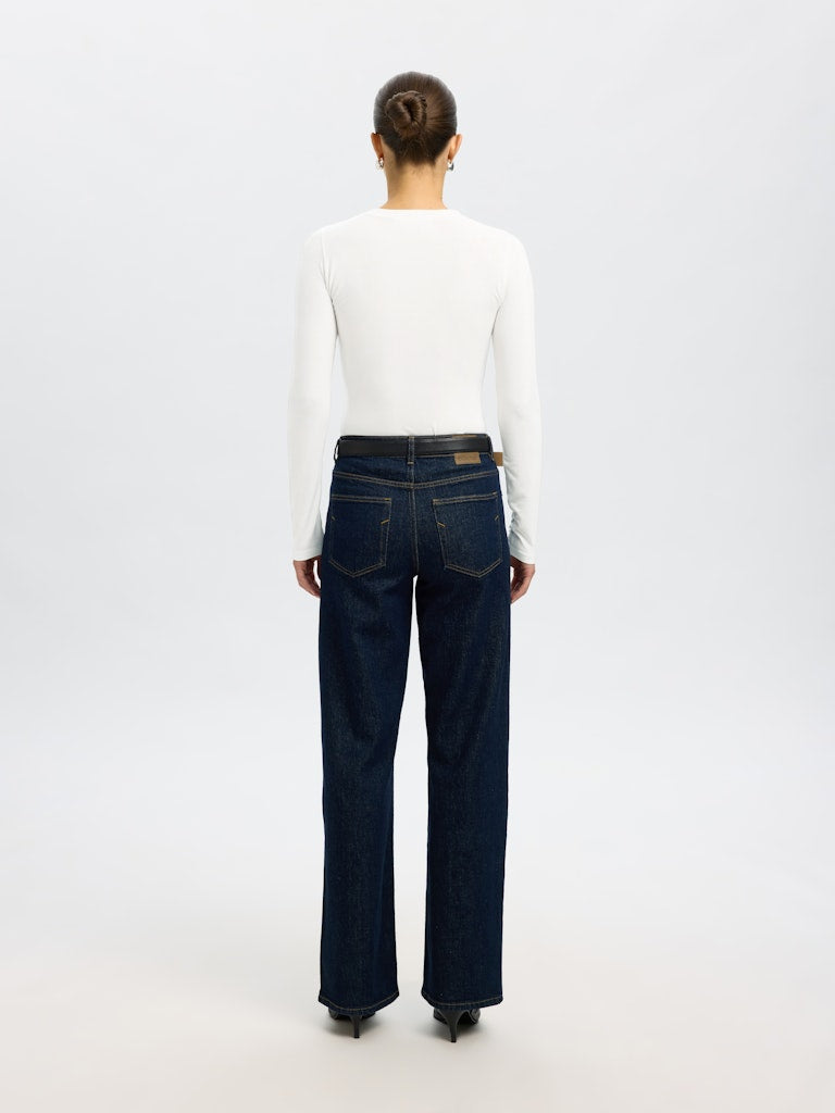 Selected Femme "Manaja" O-Neck Top weiss