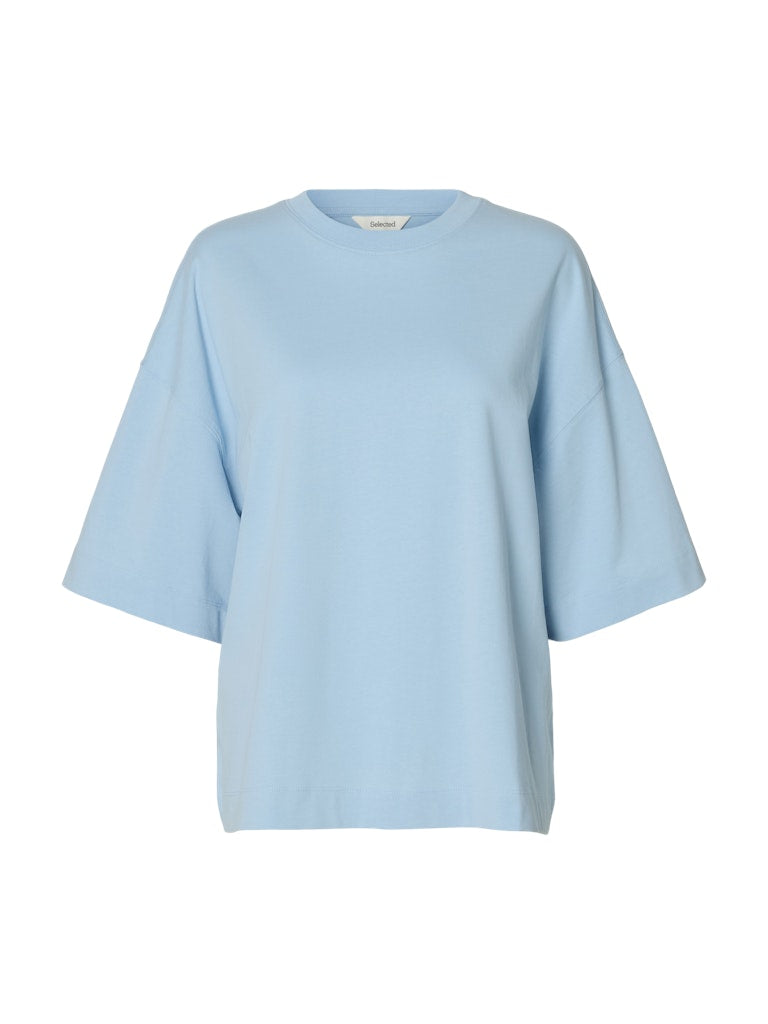 Selected Femme "Colwoman" 2/4 Oversized Tee hellblau