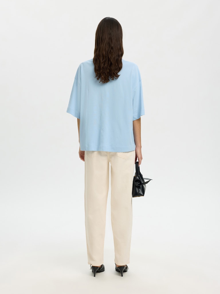 Selected Femme "Colwoman" 2/4 Oversized Tee hellblau