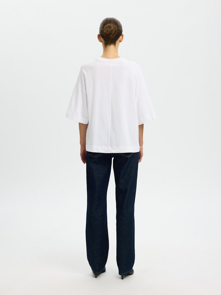 Selected Femme "Colwoman" 2/4 Oversized Tee weiss