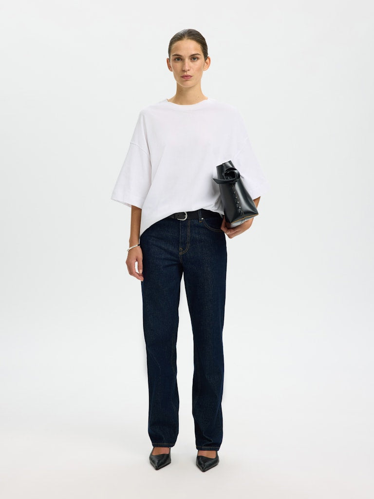 Selected Femme "Colwoman" 2/4 Oversized Tee weiss
