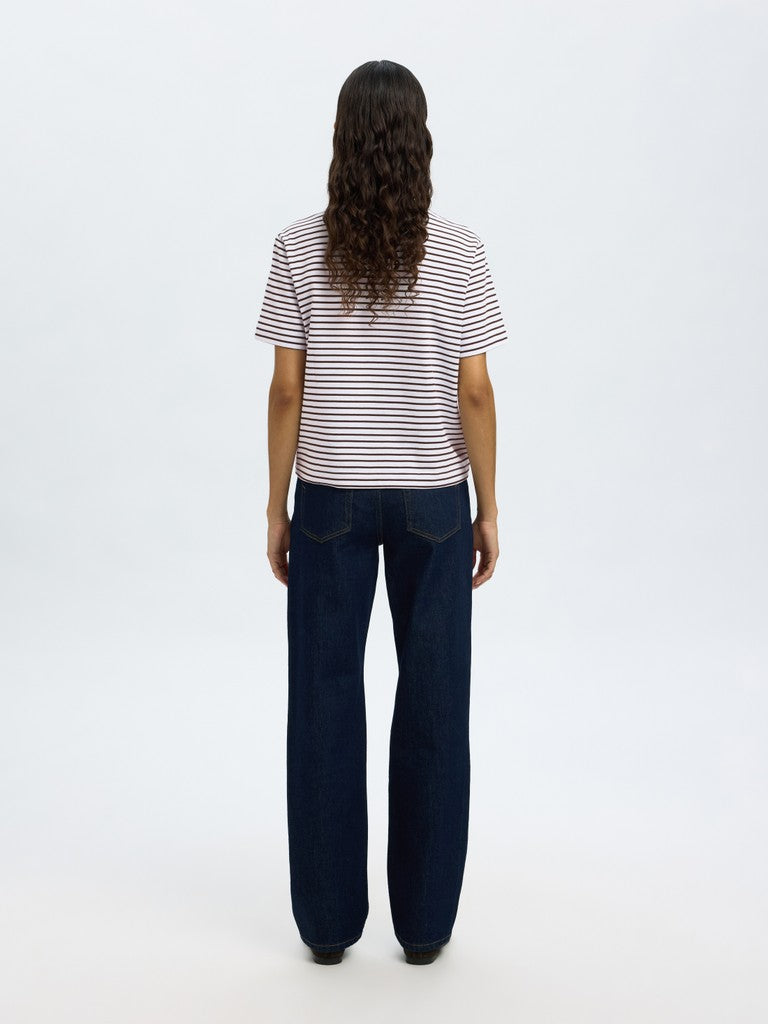 "SLWESSENTIAL" SS STRIPED BOXY TEE NOOS