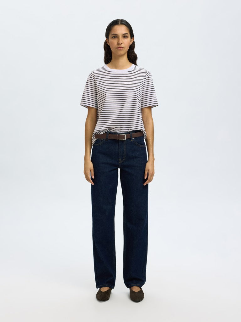 "SLWESSENTIAL" SS STRIPED BOXY TEE NOOS
