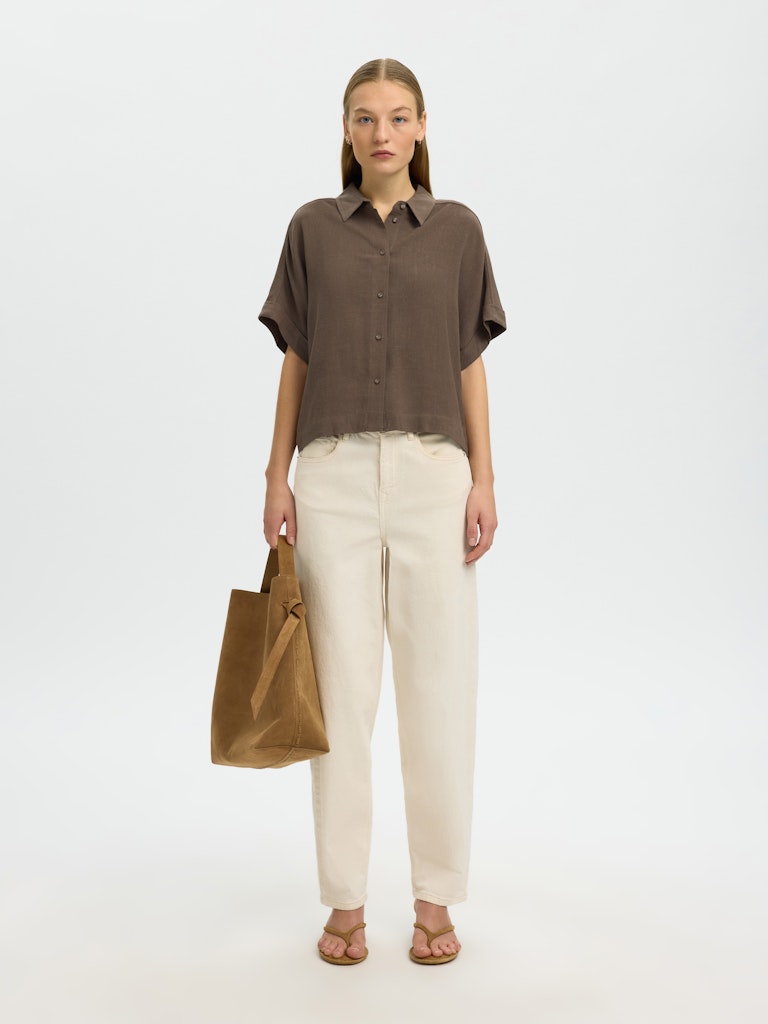 "SLFVIVA" SS CROPPED SUN SHIRT NOOS