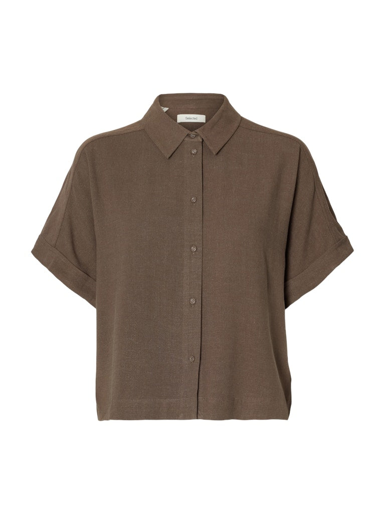 "SLFVIVA" SS CROPPED SUN SHIRT NOOS