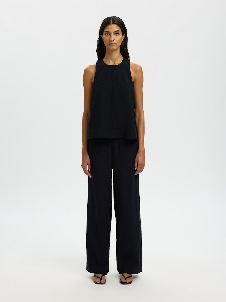 "SLFLUISA" SL LINEN BLEND TOP NOOS