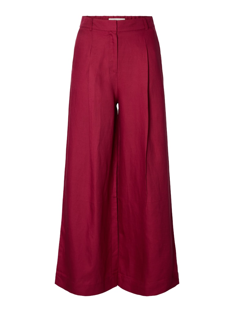 "SLFLYRA" HW WIDE LINEN BLEND PANT NOOS