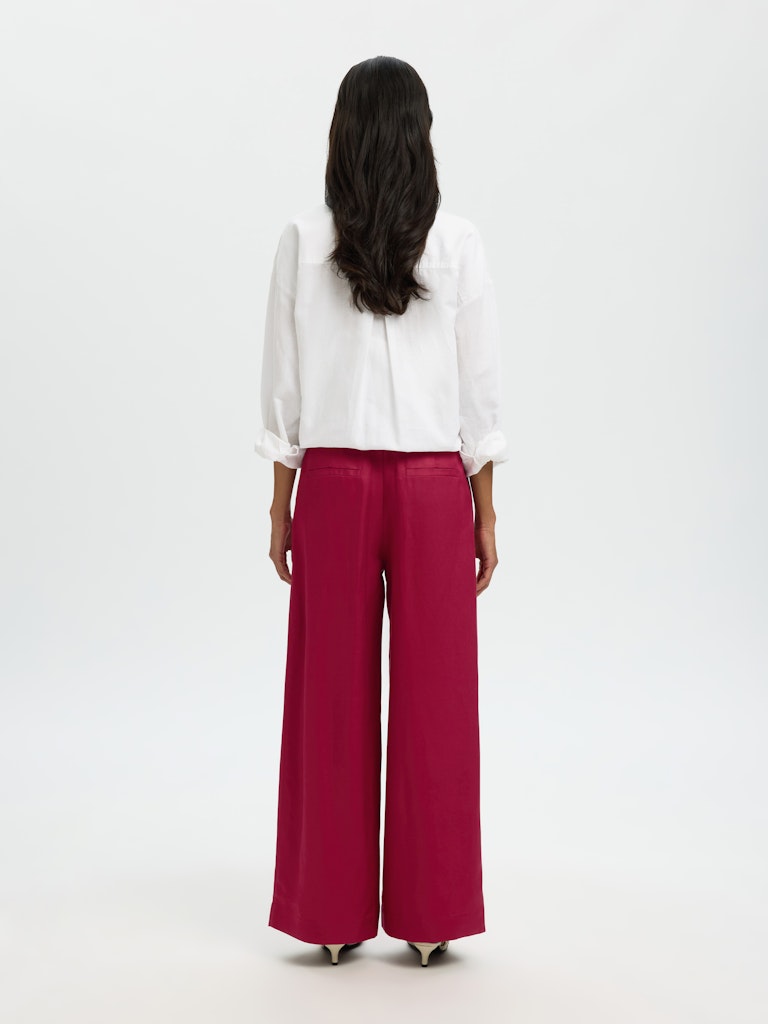 "SLFLYRA" HW WIDE LINEN BLEND PANT NOOS