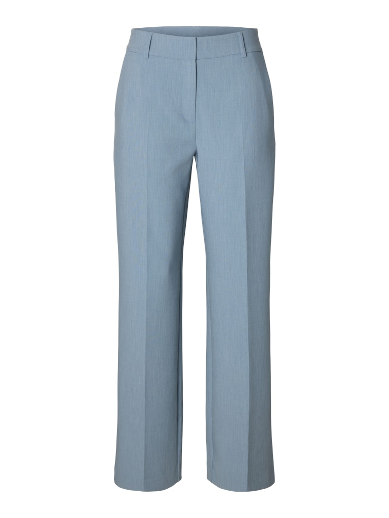 "SLFRITA" MW WIDE PANTS MEL NOOS blau.