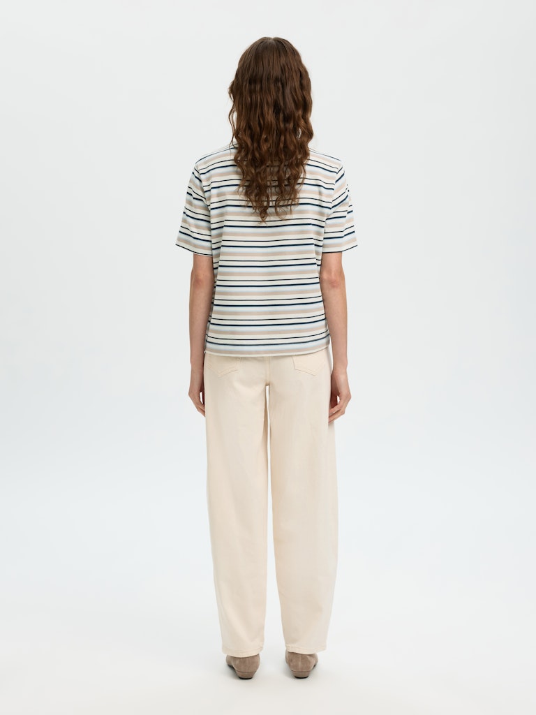 "SLWESSENTIAL" SS STRIPED BOXY TEE NOOS