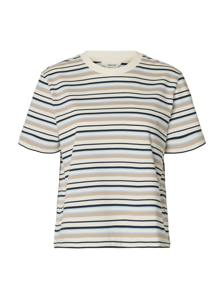 "SLWESSENTIAL" SS STRIPED BOXY TEE NOOS