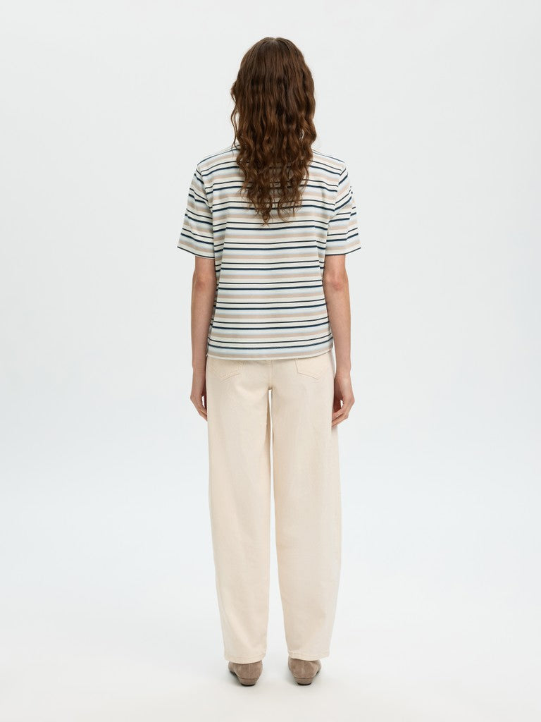 "SLWESSENTIAL" SS STRIPED BOXY TEE NOOS