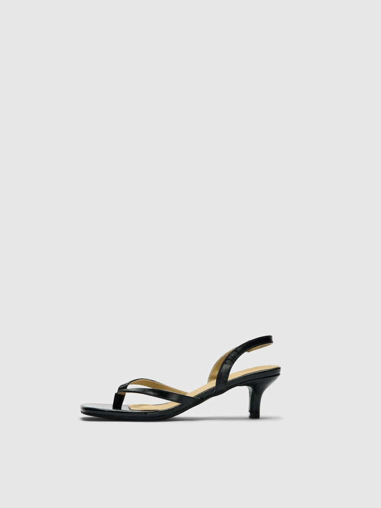 "SLFELLA" LEATHER HEEL SANDAL