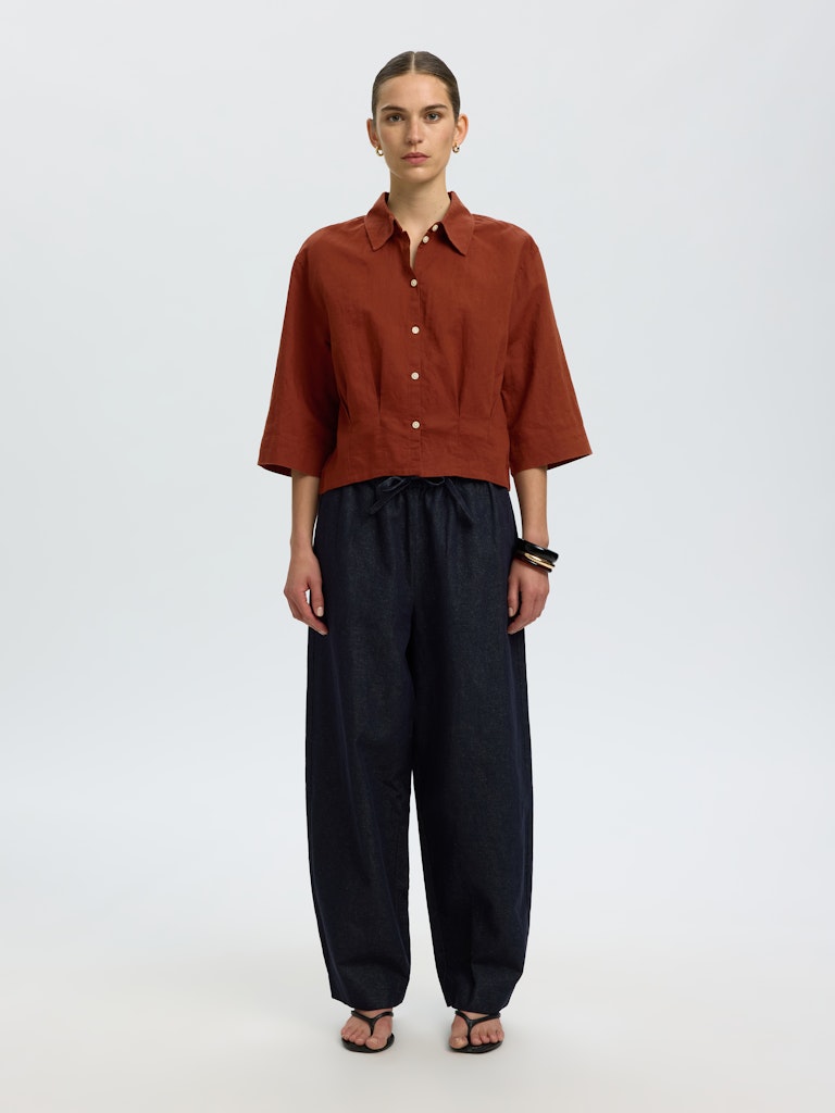 "SLFCLEO" REGULAR 3/4 CROPPED SHIRT B