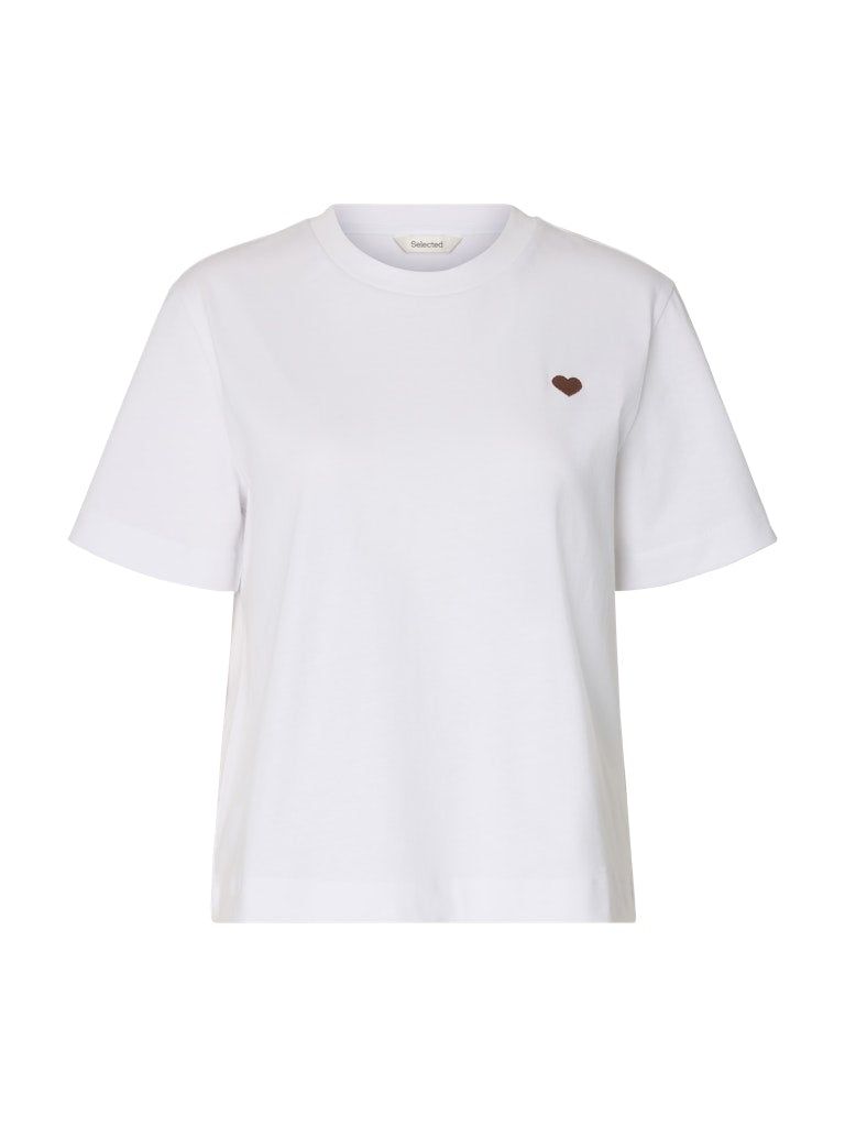 "SLFELLA" SS EMB BOXY TEE FT