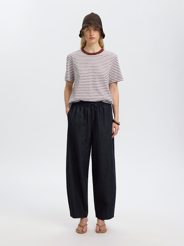 "SLWESSENTIAL" SS STRIPED BOXY TEE NOOS
