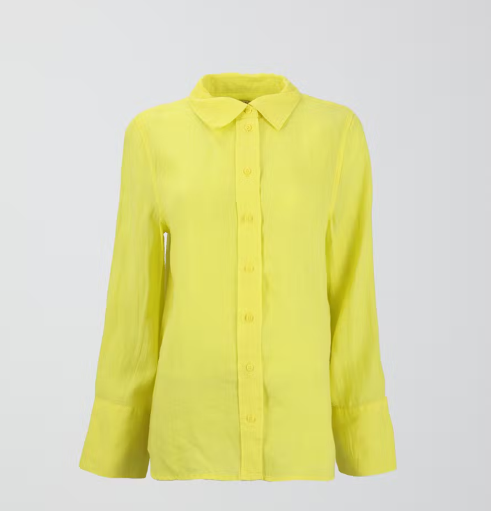 Gina Tricot "Lovisa" Leinen Shirt gelb