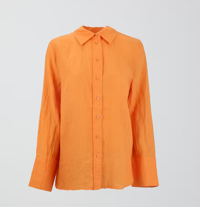 Gina Tricot "Lovisa" Leinen Shirt orange
