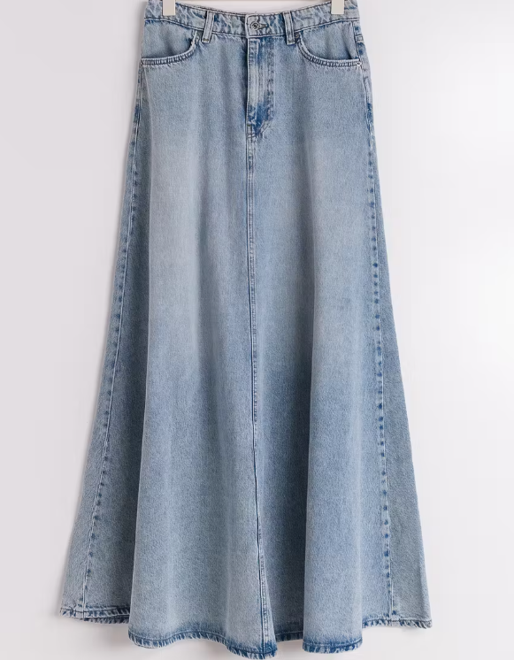Gina Trioct "Long"wide denim skirt