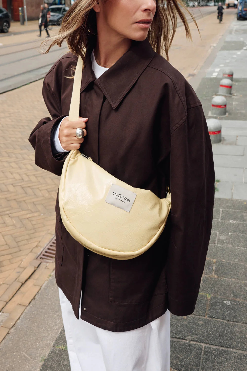 Studio Noos Buttergelb Vegan Leather Gürteltasche