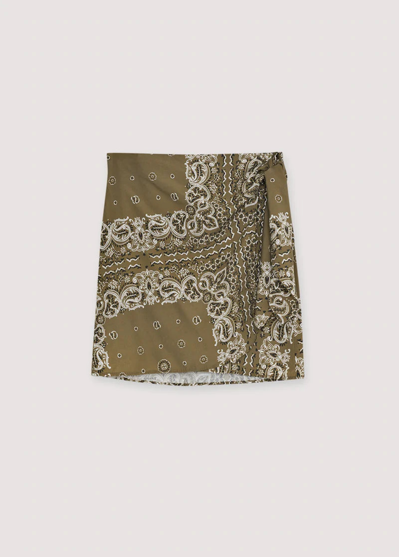 The New Society  Woman Skirt Bandana Print