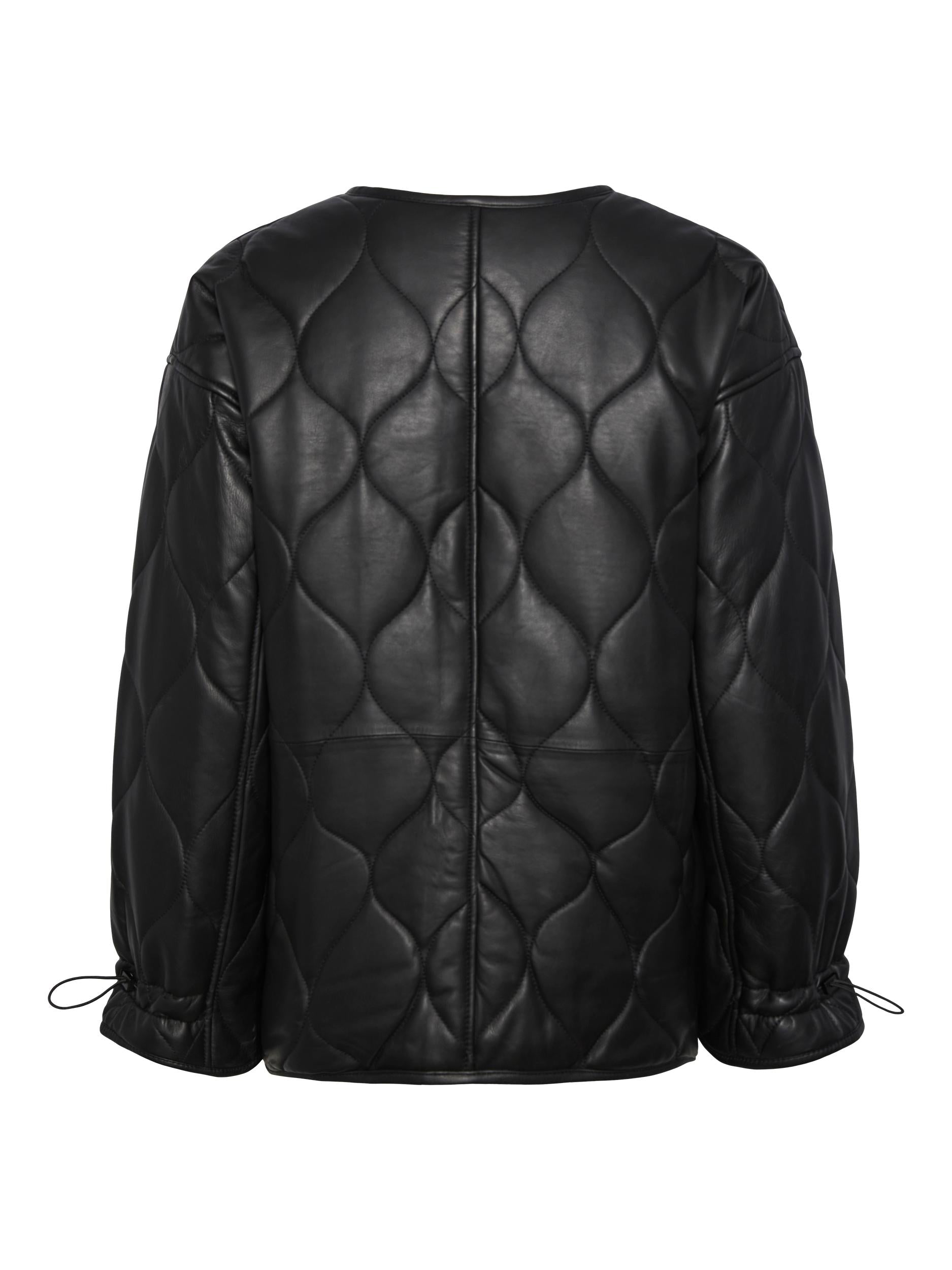 YAS "Noria" Quilted Leather Jacket